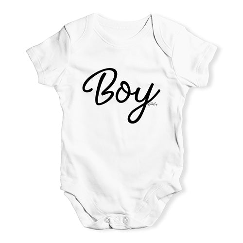 Boy Script Writing Baby Unisex Baby Grow Bodysuit