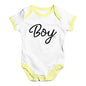 Boy Script Writing Baby Unisex Baby Grow Bodysuit