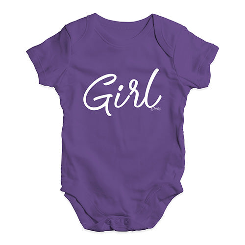 Girl Script Writing Baby Unisex Baby Grow Bodysuit