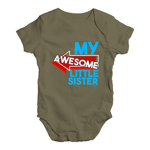 My Awesome Little Sister Baby Unisex Baby Grow Bodysuit