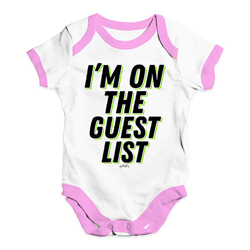 I'm On The Guest List Baby Unisex Baby Grow Bodysuit