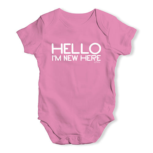 Hello I'm New Here Baby Unisex Baby Grow Bodysuit