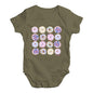 Pink Donuts Pattern Baby Unisex Baby Grow Bodysuit