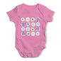 Pink Donuts Pattern Baby Unisex Baby Grow Bodysuit