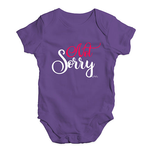 Not Sorry Baby Unisex Baby Grow Bodysuit