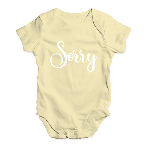 Sorry Baby Unisex Baby Grow Bodysuit