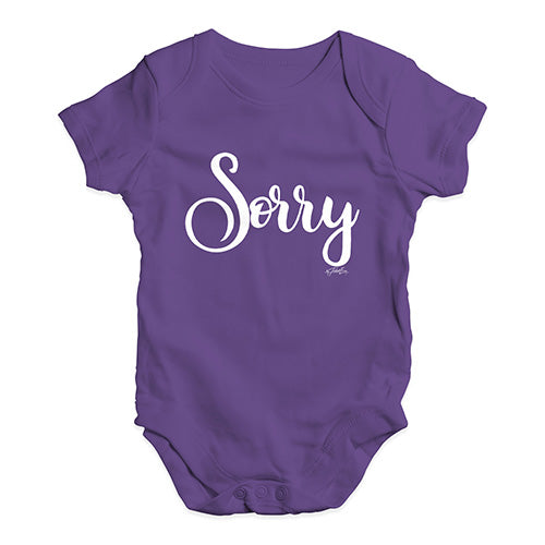 Sorry Baby Unisex Baby Grow Bodysuit