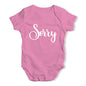 Sorry Baby Unisex Baby Grow Bodysuit