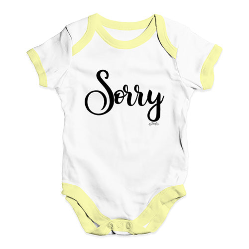 Sorry Baby Unisex Baby Grow Bodysuit