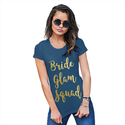 Womens Funny Tshirts Bride Glam Squad Women's T-Shirt Small Royal Blue