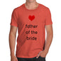 Funny Mens T Shirts Father Of The Bride Heart Men's T-Shirt Medium Orange