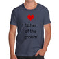 Mens Humor Novelty Graphic Sarcasm Funny T Shirt Father Of The Groom Heart Men's T-Shirt Medium Navy