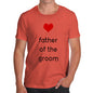 Funny Mens T Shirts Father Of The Groom Heart Men's T-Shirt Small Orange