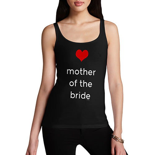 Womens Novelty Tank Top Christmas Mother Of The Bride Heart Women's Tank Top Small Black