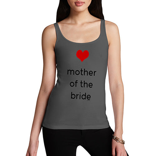 Womens Funny Tank Top Mother Of The Bride Heart Women's Tank Top Large Dark Grey