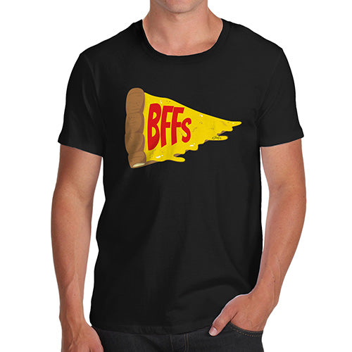 Novelty Tshirts Men Pizza BFFs Men's T-Shirt Large Black