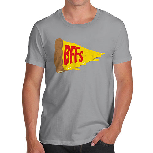 Funny T-Shirts For Guys Pizza BFFs Men's T-Shirt Small Light Grey