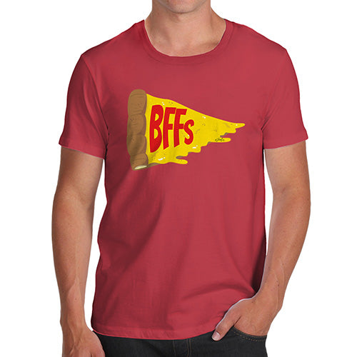 Funny T-Shirts For Men Sarcasm Pizza BFFs Men's T-Shirt Medium Red