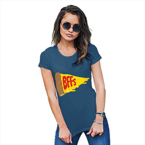 Funny T Shirts For Mum Pizza BFFs Women's T-Shirt Medium Royal Blue