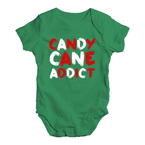 Cute Infant Bodysuit Candy Cane Addict Baby Unisex Baby Grow Bodysuit 0 - 3 Months Green
