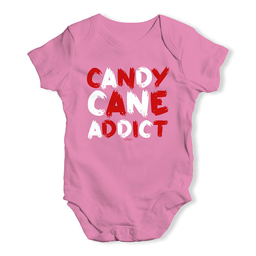 Baby Grow Baby Romper Candy Cane Addict Baby Unisex Baby Grow Bodysuit 18 - 24 Months Pink