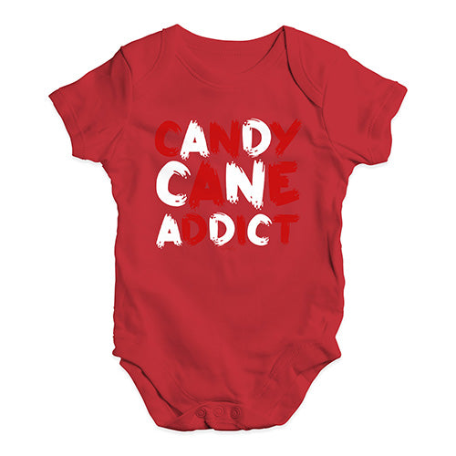 Baby Boy Clothes Candy Cane Addict Baby Unisex Baby Grow Bodysuit New Born Red