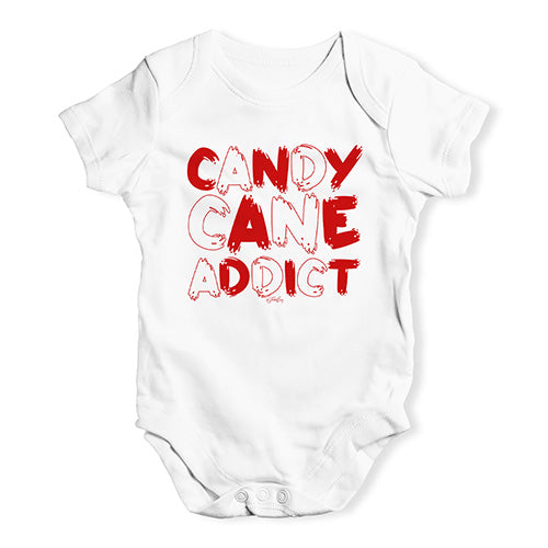 Baby Girl Clothes Candy Cane Addict Baby Unisex Baby Grow Bodysuit 18 - 24 Months White
