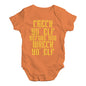 Cute Infant Bodysuit Check Yo Elf Baby Unisex Baby Grow Bodysuit New Born Orange