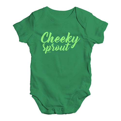 Cute Infant Bodysuit Cheeky Sprout Baby Unisex Baby Grow Bodysuit 3 - 6 Months Green