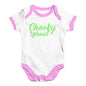 Funny Baby Onesies Cheeky Sprout Baby Unisex Baby Grow Bodysuit 0 - 3 Months White Pink Trim