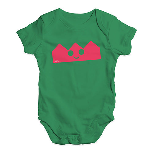 Baby Grow Baby Romper Christmas Crown Baby Unisex Baby Grow Bodysuit New Born Green