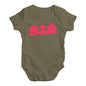 Baby Grow Baby Romper Christmas Crown Baby Unisex Baby Grow Bodysuit 12 - 18 Months Khaki