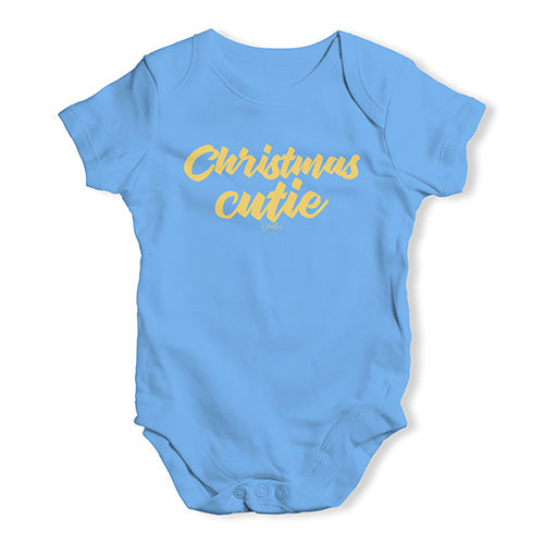 Baby Grow Baby Romper Christmas Cutie Baby Unisex Baby Grow Bodysuit New Born Blue