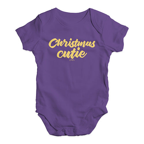 Baby Onesies Christmas Cutie Baby Unisex Baby Grow Bodysuit 3 - 6 Months Plum