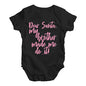 Baby Girl Clothes Dear Santa My Brother Made Me Baby Unisex Baby Grow Bodysuit 0 - 3 Months Black