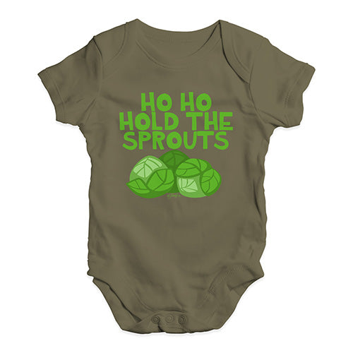 Baby Boy Clothes Hold The Sprouts Baby Unisex Baby Grow Bodysuit 3 - 6 Months Khaki