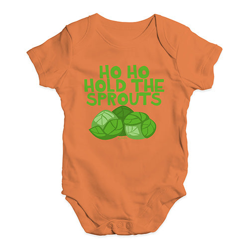 Funny Infant Baby Bodysuit Onesies Hold The Sprouts Baby Unisex Baby Grow Bodysuit New Born Orange