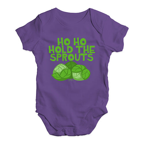 Funny Infant Baby Bodysuit Onesies Hold The Sprouts Baby Unisex Baby Grow Bodysuit New Born Plum