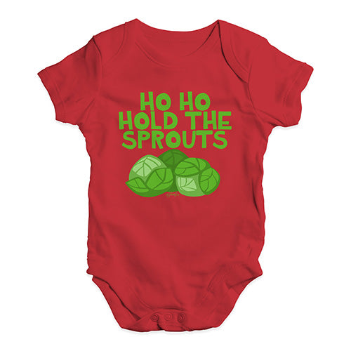 Funny Baby Bodysuits Hold The Sprouts Baby Unisex Baby Grow Bodysuit 0 - 3 Months Red