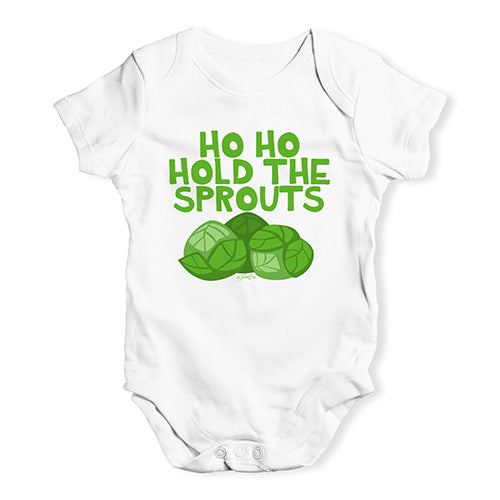 Baby Girl Clothes Hold The Sprouts Baby Unisex Baby Grow Bodysuit New Born White