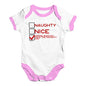 Baby Boy Clothes Hoping Rudolph Eats The Naughty List Baby Unisex Baby Grow Bodysuit 6 - 12 Months White Pink Trim