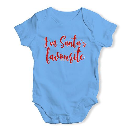 Baby Onesies I'm Santa's Favourite Baby Unisex Baby Grow Bodysuit 18 - 24 Months Blue