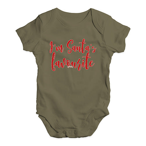 Baby Girl Clothes I'm Santa's Favourite Baby Unisex Baby Grow Bodysuit 3 - 6 Months Khaki