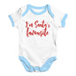 Baby Onesies I'm Santa's Favourite Baby Unisex Baby Grow Bodysuit 18 - 24 Months White Blue Trim