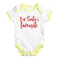 Baby Boy Clothes I'm Santa's Favourite Baby Unisex Baby Grow Bodysuit 12 - 18 Months White Yellow Trim