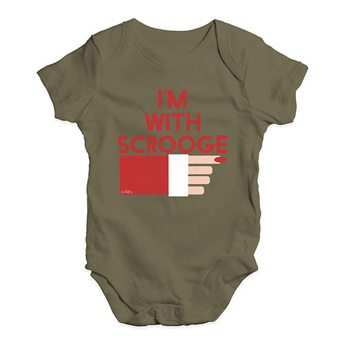 Funny Baby Bodysuits I'm With Scrooge Baby Unisex Baby Grow Bodysuit New Born Khaki