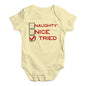 Funny Baby Onesies Naughty Nice I Tried Baby Unisex Baby Grow Bodysuit 18 - 24 Months Lemon