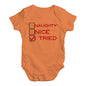 Funny Infant Baby Bodysuit Onesies Naughty Nice I Tried Baby Unisex Baby Grow Bodysuit 18 - 24 Months Orange