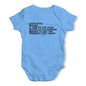 Funny Baby Bodysuits Christmas Description Baby Unisex Baby Grow Bodysuit 0 - 3 Months Blue