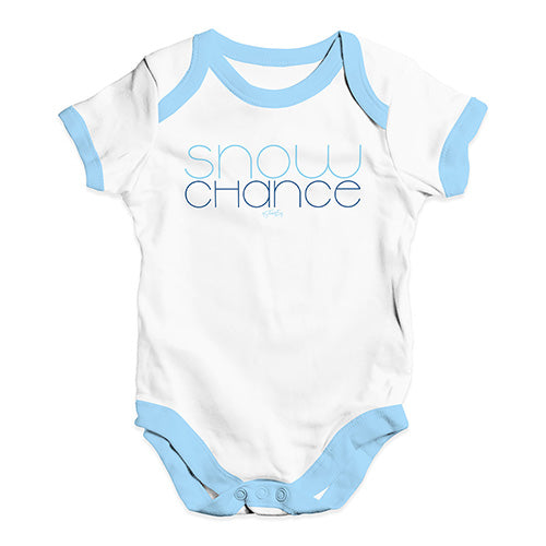 Baby Boy Clothes Snow Chance Baby Unisex Baby Grow Bodysuit 18 - 24 Months White Blue Trim